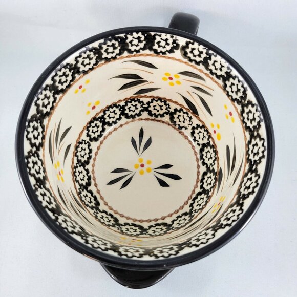 Latte Mug Temp-Tations By Tara Soup Bowl With Saucer Old World Black PPP-SQ-8923 - Picture 6 of 12